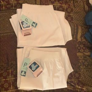 White Petite Adar Scrub Pants x2